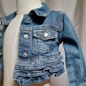 Toddler Girl Ruffled Jean Jacket 2T